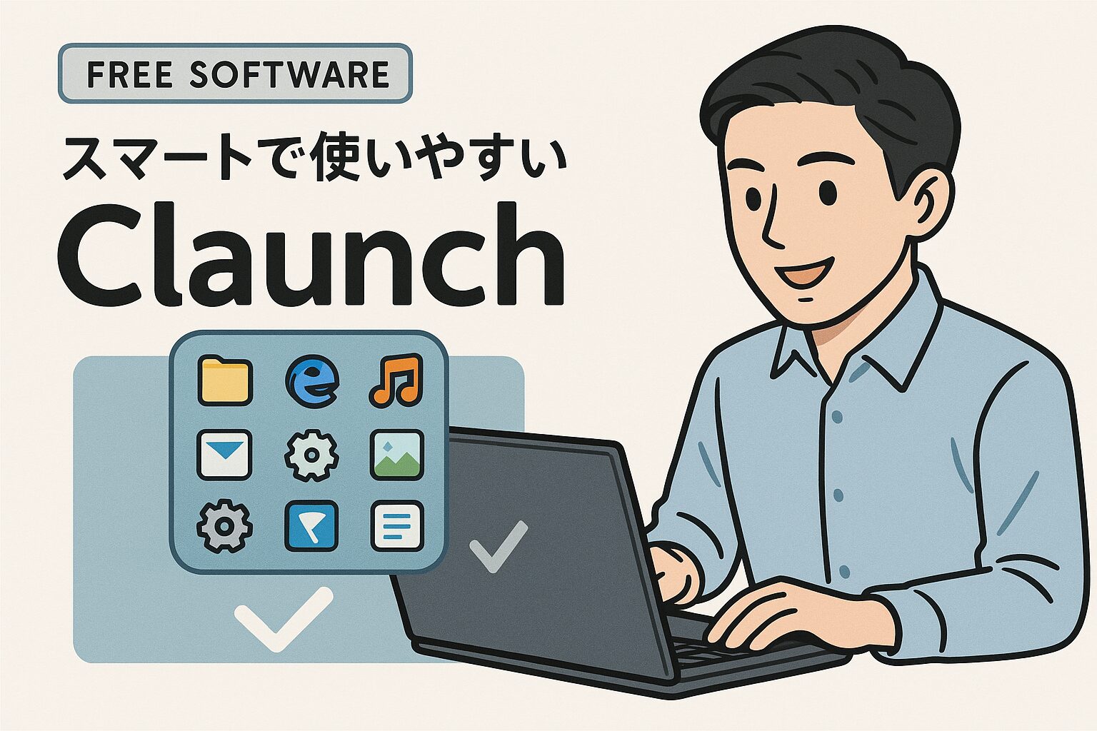 Claunch Script デスクトップがすっきりする! ボタン型アプリランチャー「Claunch」がスマートで使いやすい|ぶんけブログ-田舎でライフハック-
