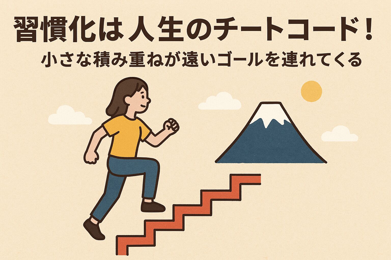 習慣化は人生のチートコード！小さな積み重ねが遠いゴールを連れてくる
