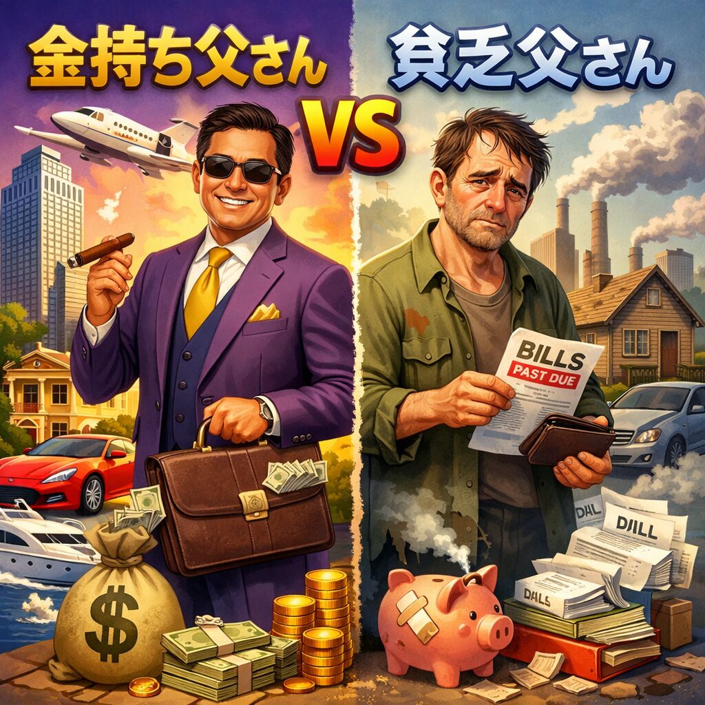 【要約】『金持ち父さん貧乏父さん』を図解レベルで超わかりやすく解説！読んで「絶対、貧乏父さんにはなりたくない…」と震えた件