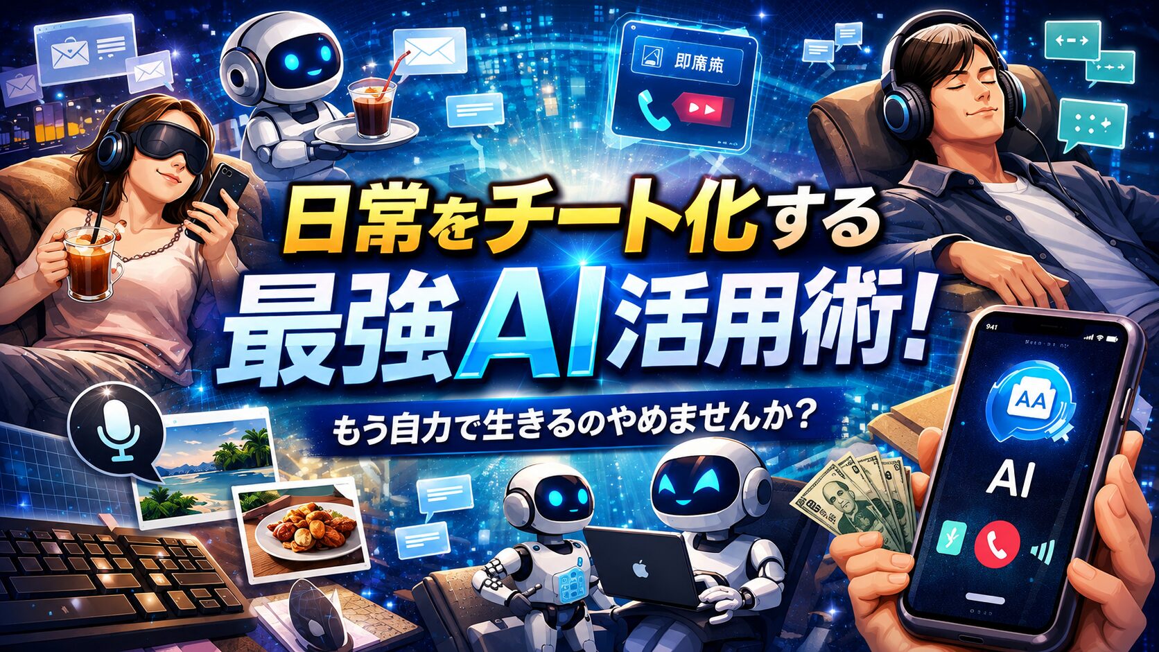 【2026年最新】日常をチート化する最強AI活用術まとめ！もう自力で生きるのやめませんか？