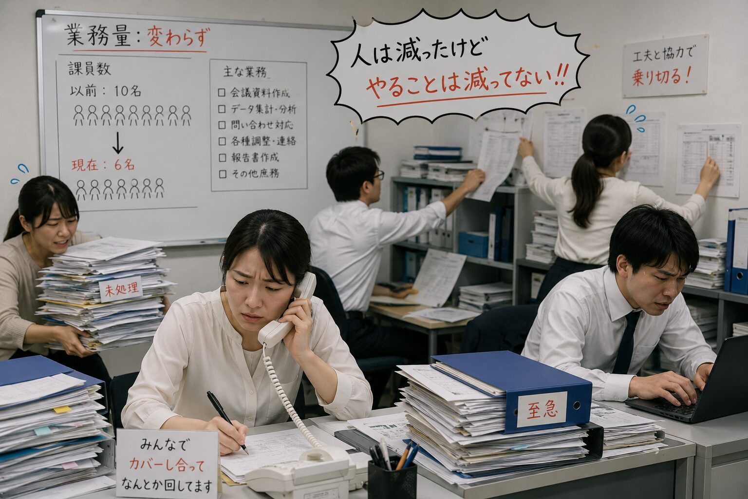 【生存戦略】課員が減ったのに業務量そのまま!? 人手不足の職場を生き抜く業務効率化の極意